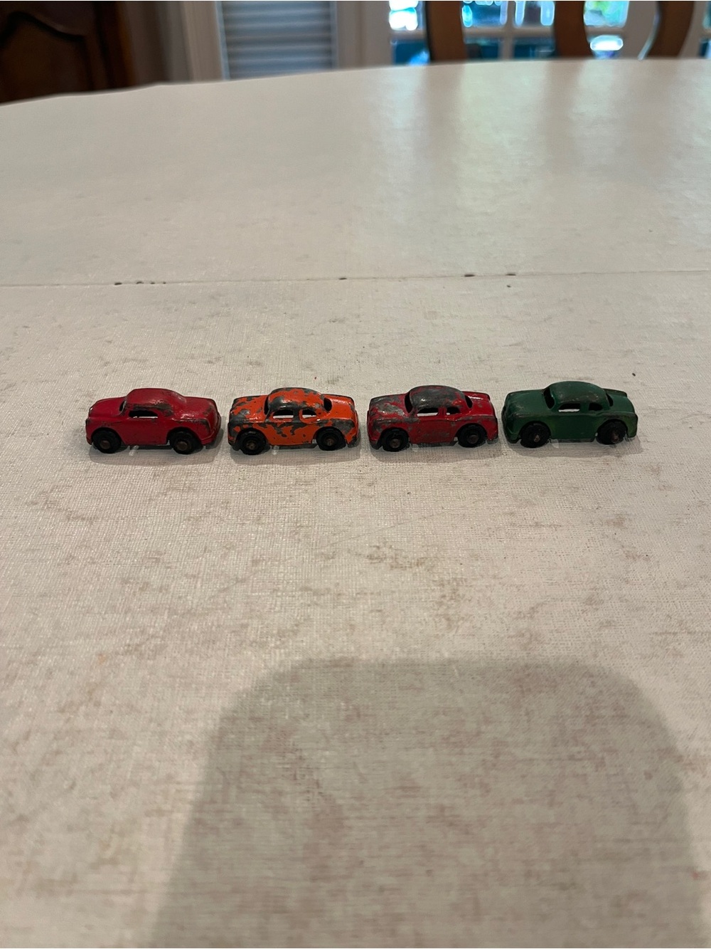 Vintage 1940s Barclay Mini Die-Cast Toy Car Set. Set of 4
